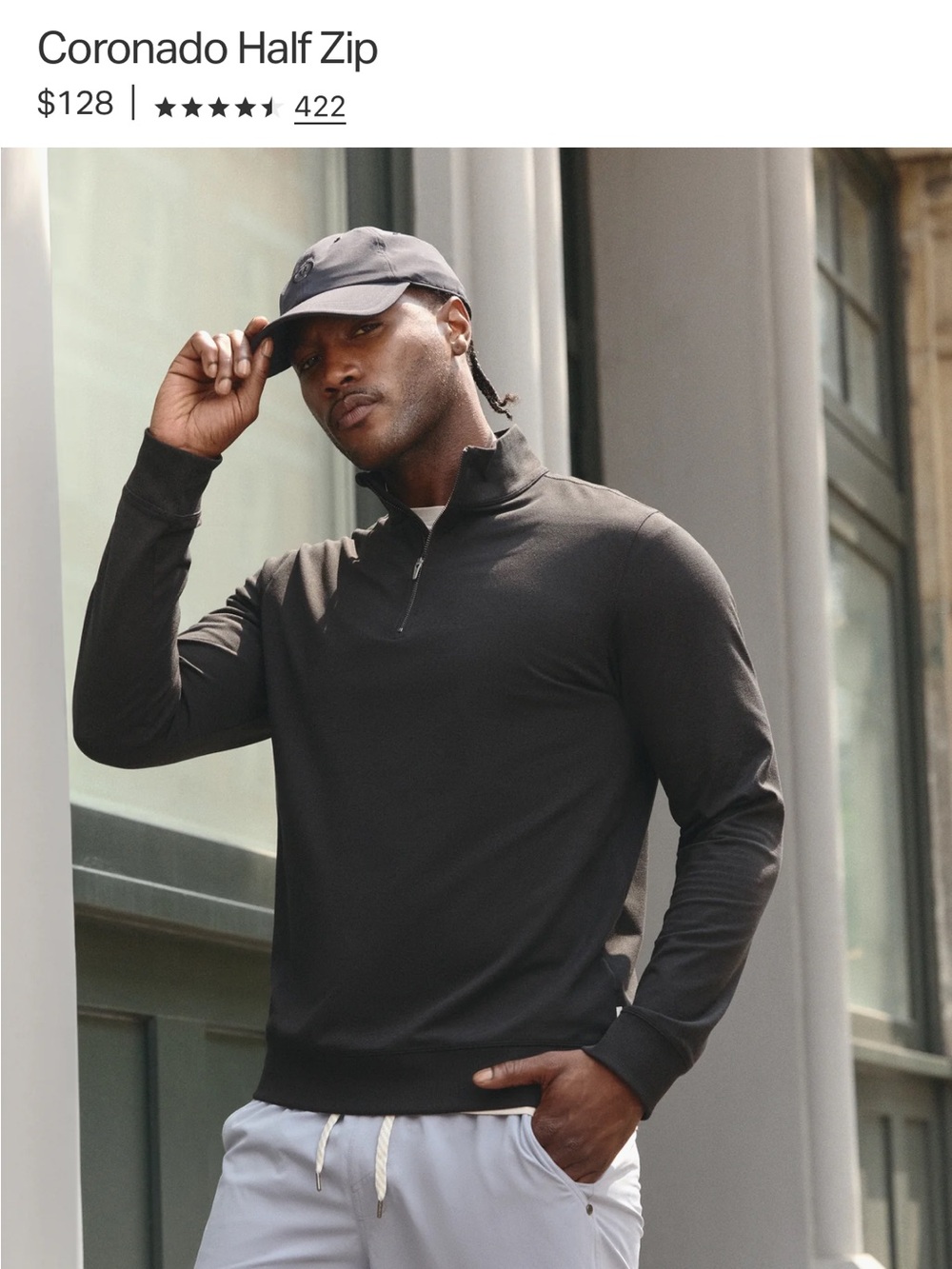 Coronado Half-Zip Pullover - Black XL NWTS
